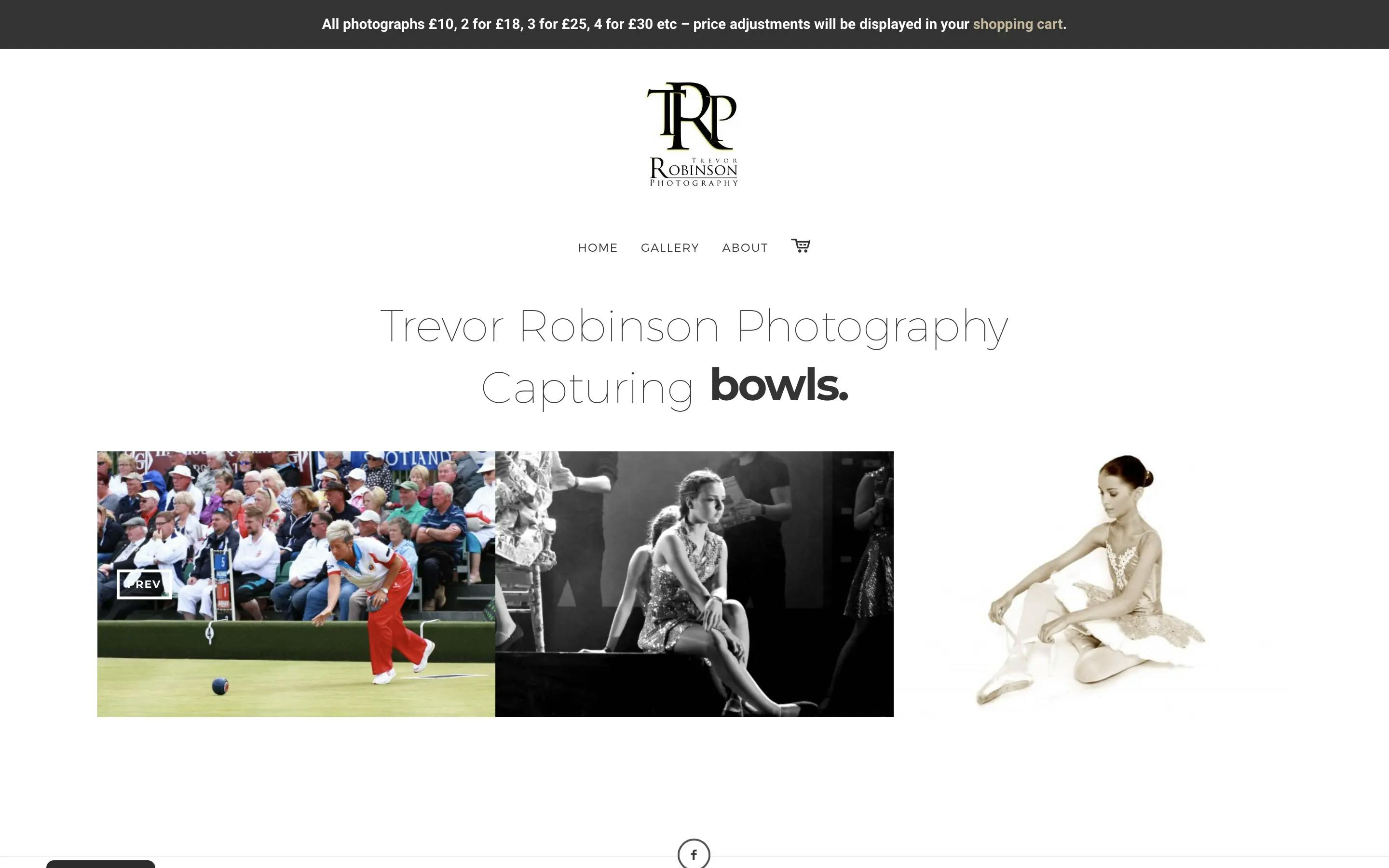 Trevor Robinson Photography homepage screenshot