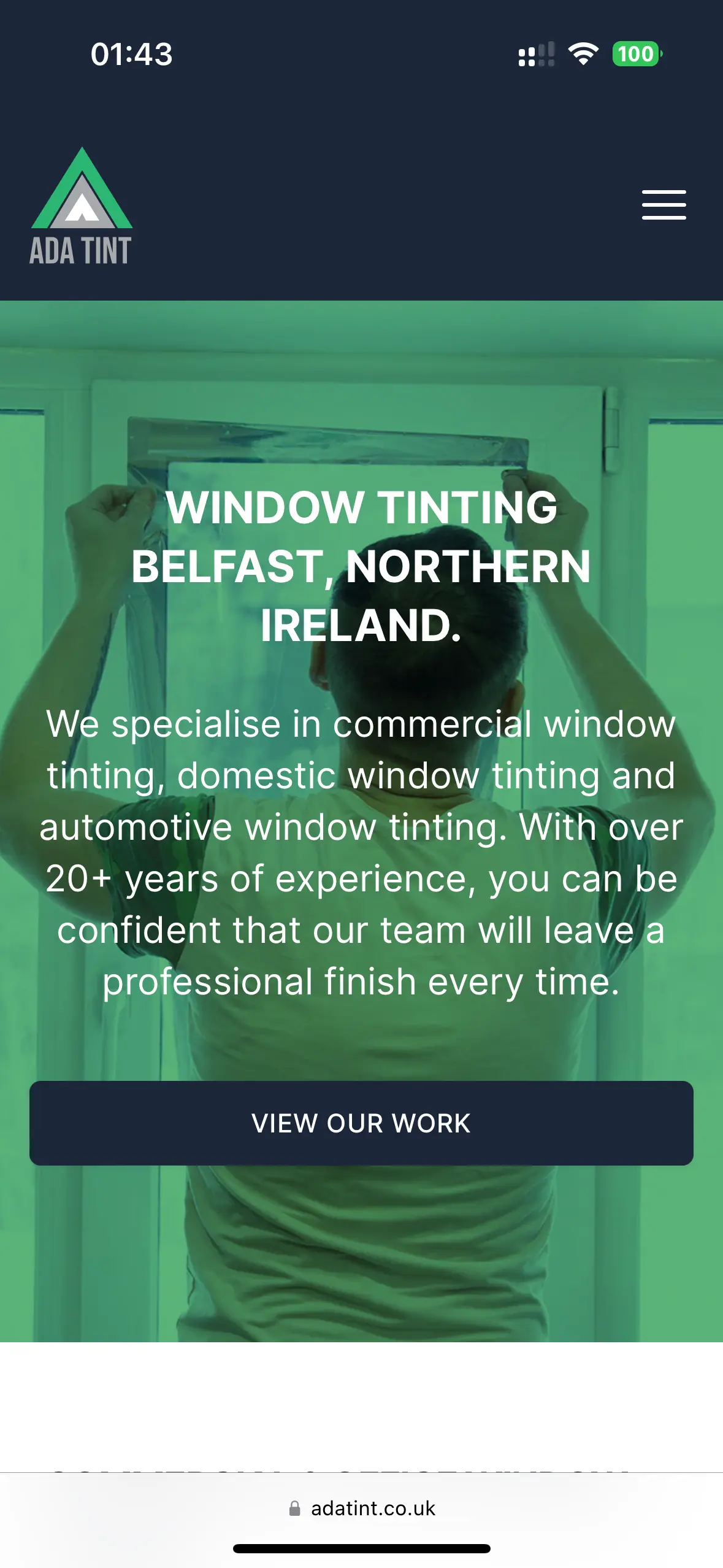 Ad a Tint Home Page on Mobile