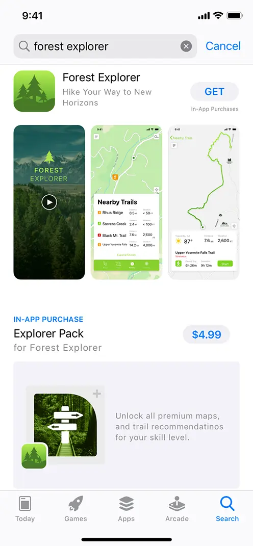 Mobile app screenshot