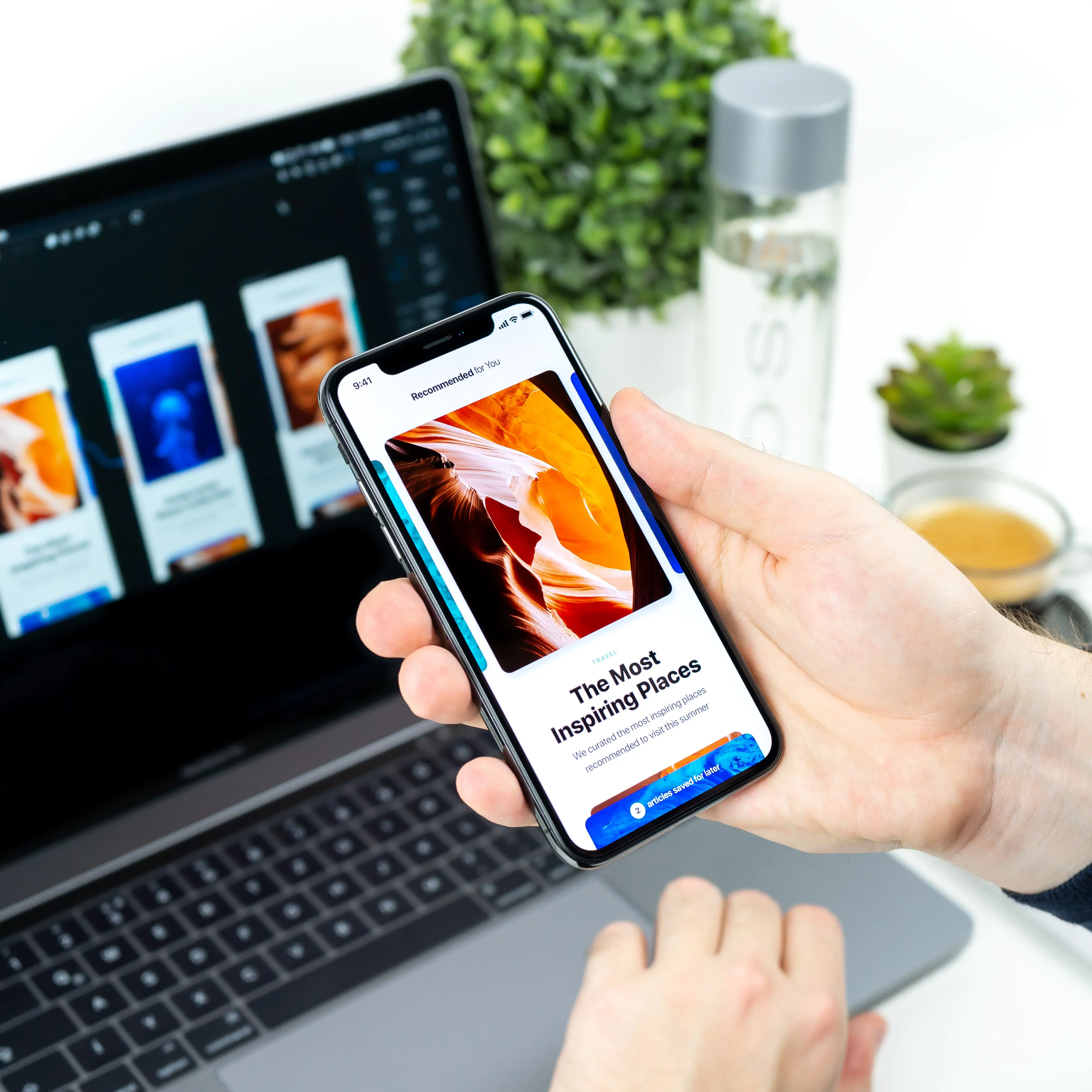 Working at computers