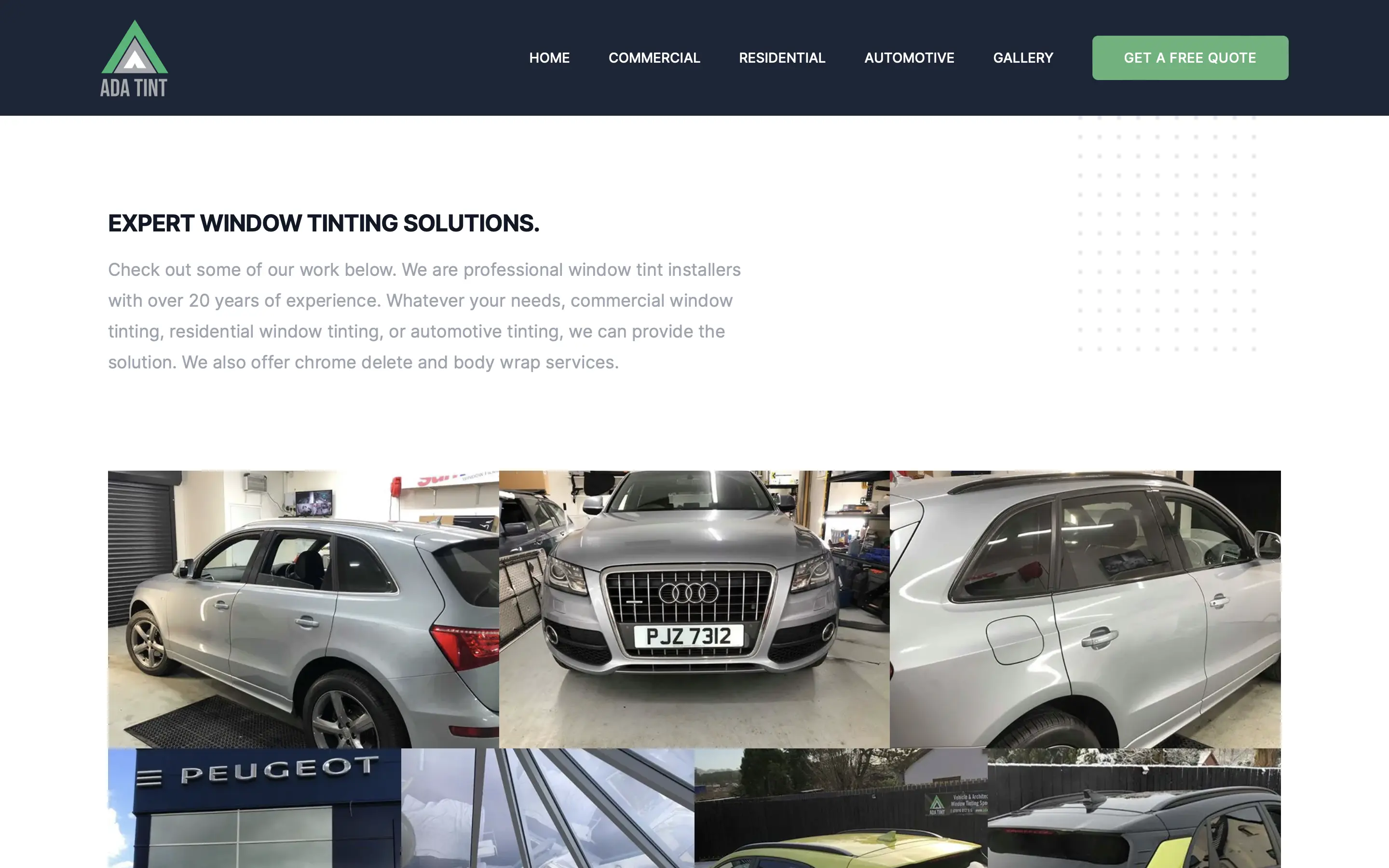 Ad a Tint Gallery Page on Desktop