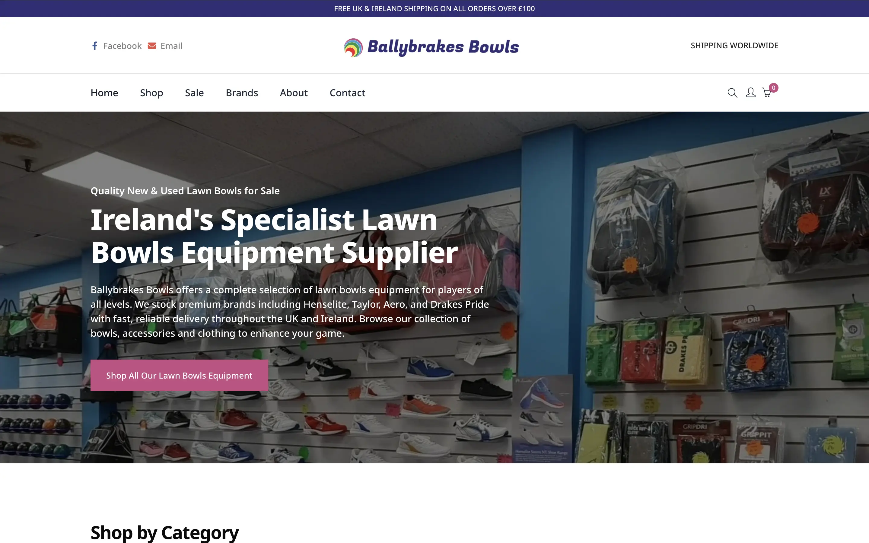 Ballybrakes Bowls website homepage screenshot