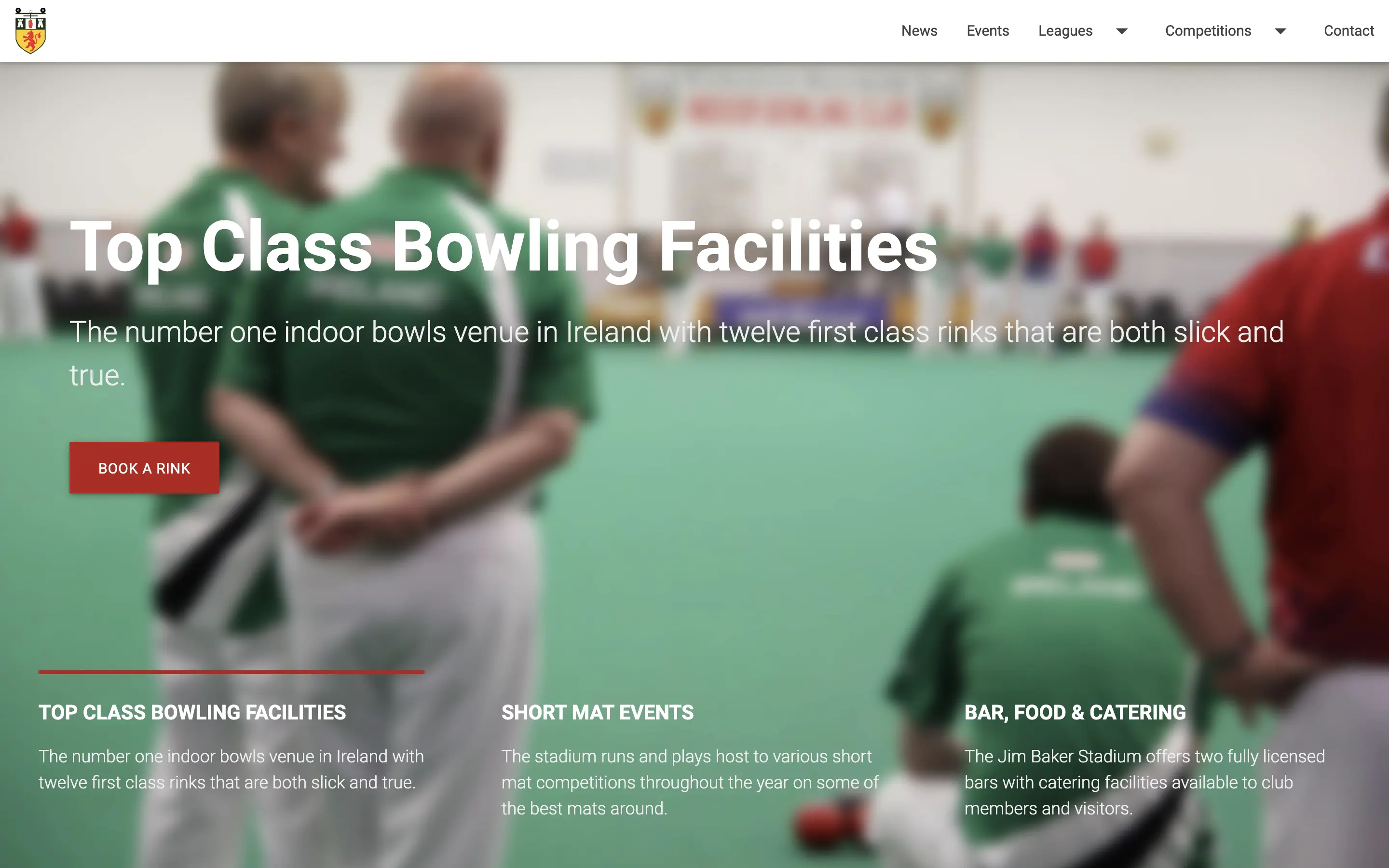 Jim Baker Stadium website homepage screenshot