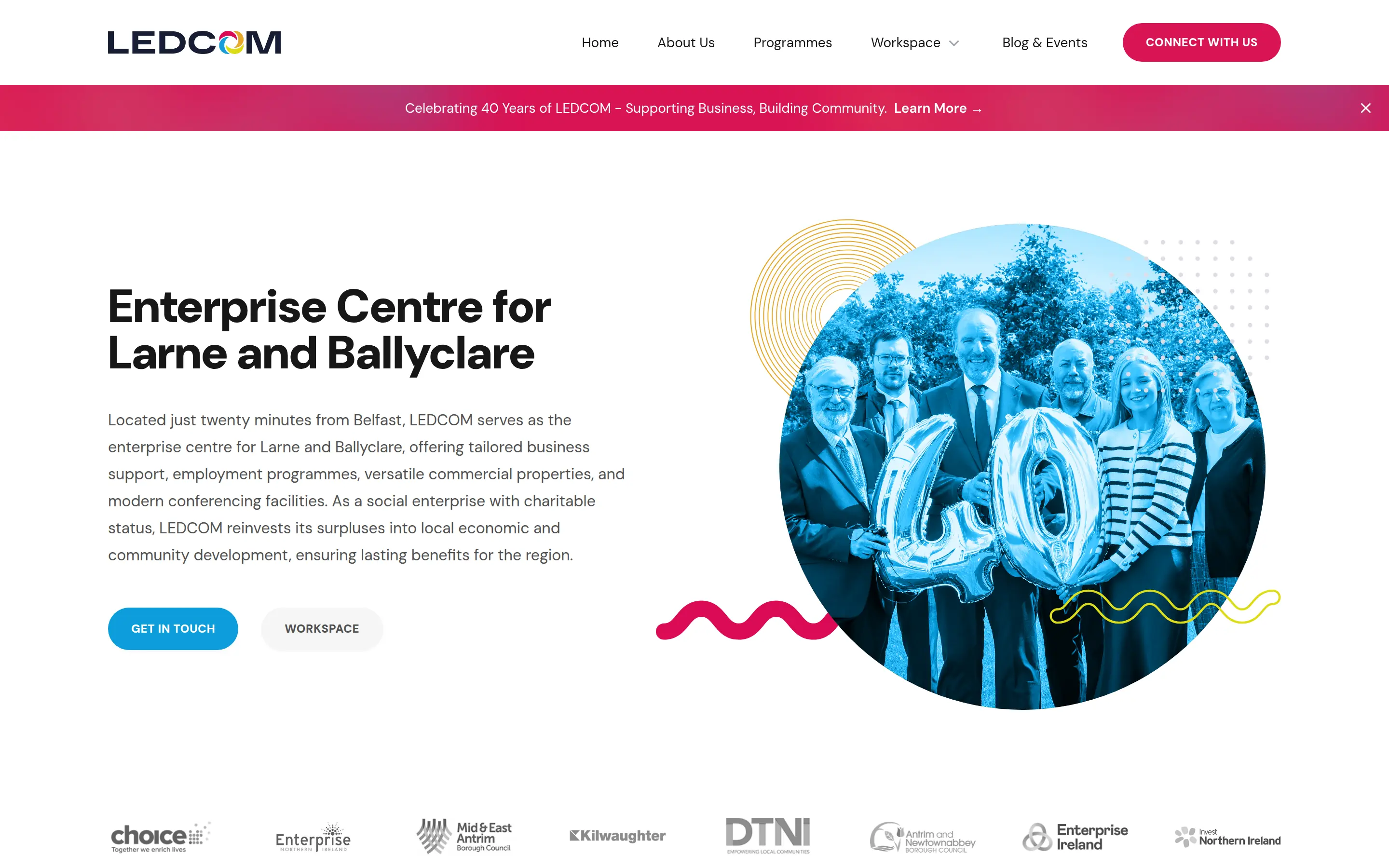 LEDCOM website homepage screenshot