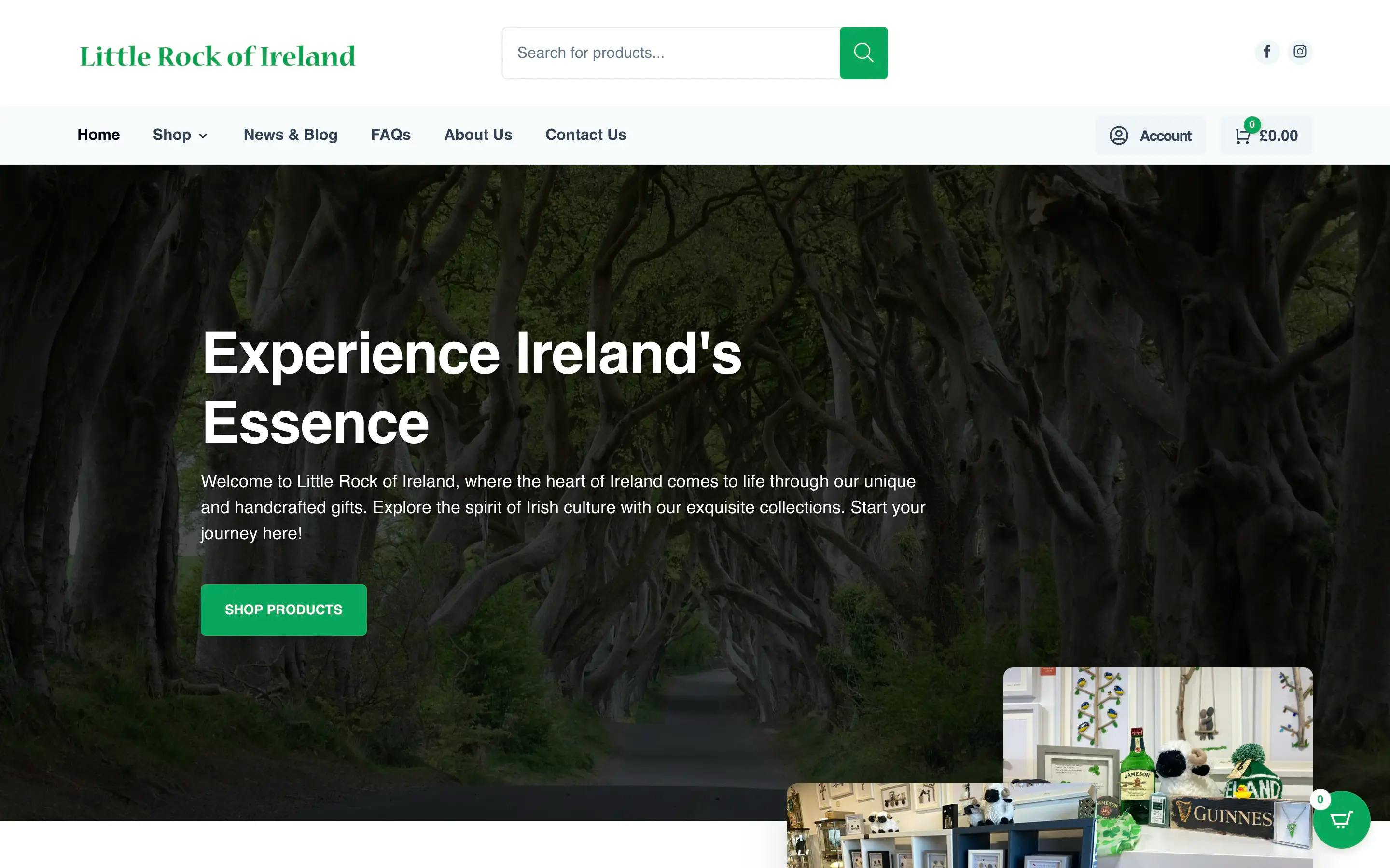 Little Rock of Ireland homepage screenshot
