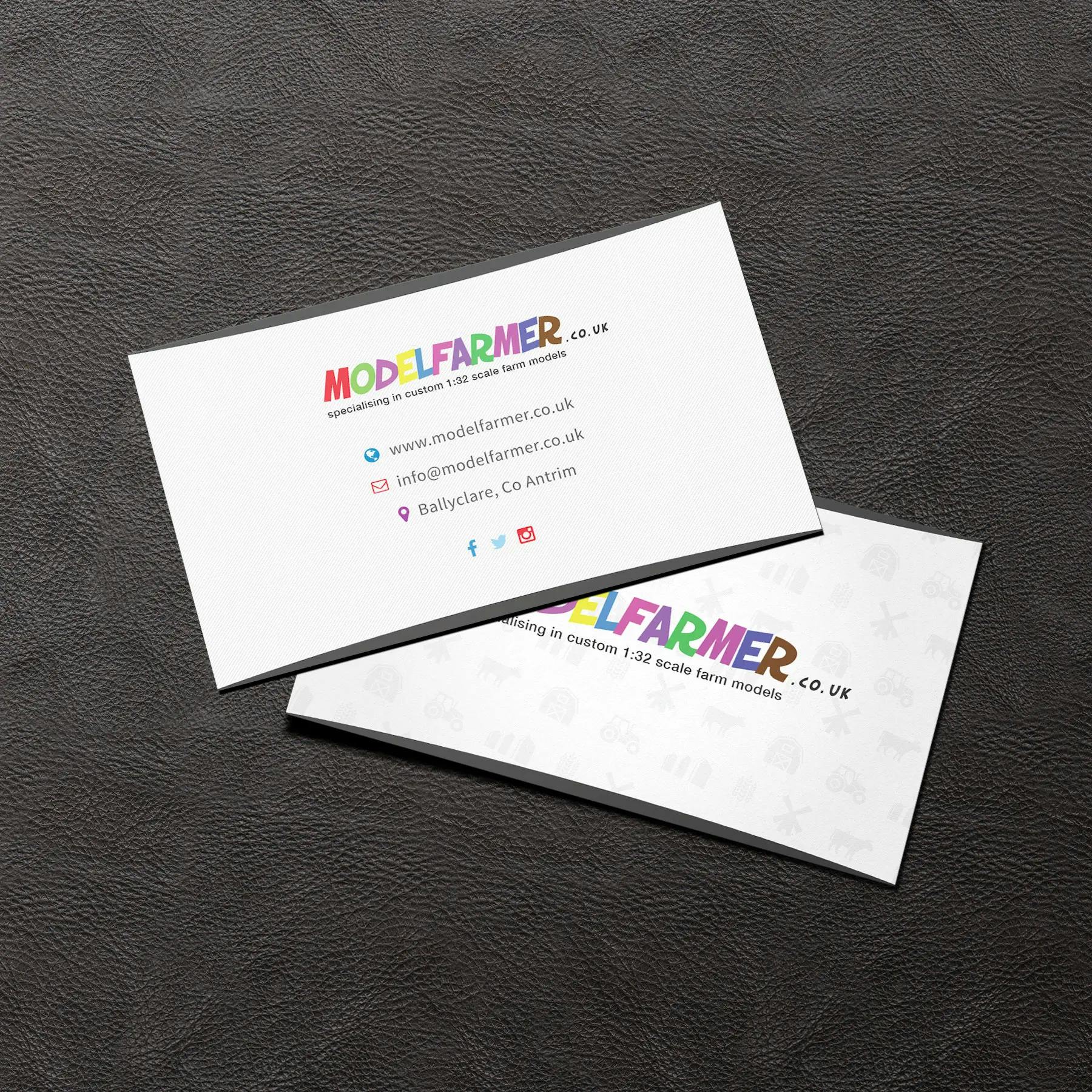 ModelFarmer.co.uk print design business card
