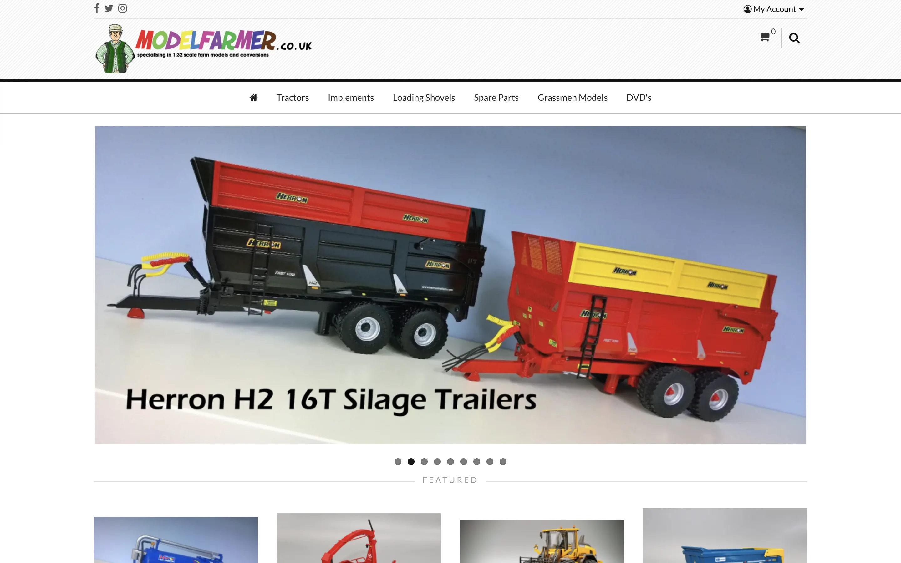 ModelFarmer.co.uk website homepage screenshot